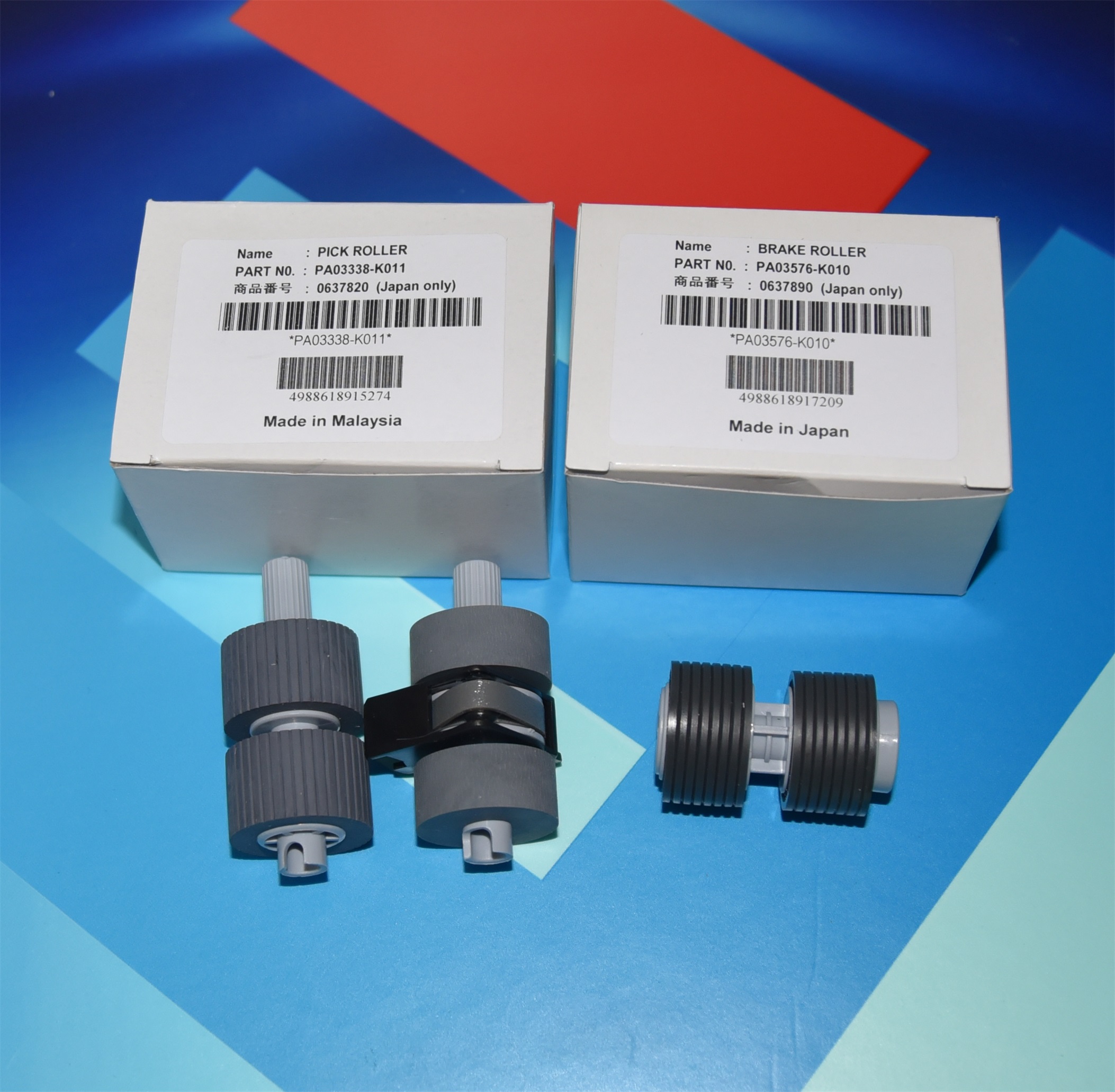 Fujitsu PA03338-K011 PA03576-K010 Pick Roller Brake Roller for Fujitsu fi-6670 fi-6770 fi-6750 fi-6670c fi-6770c fi-6750s